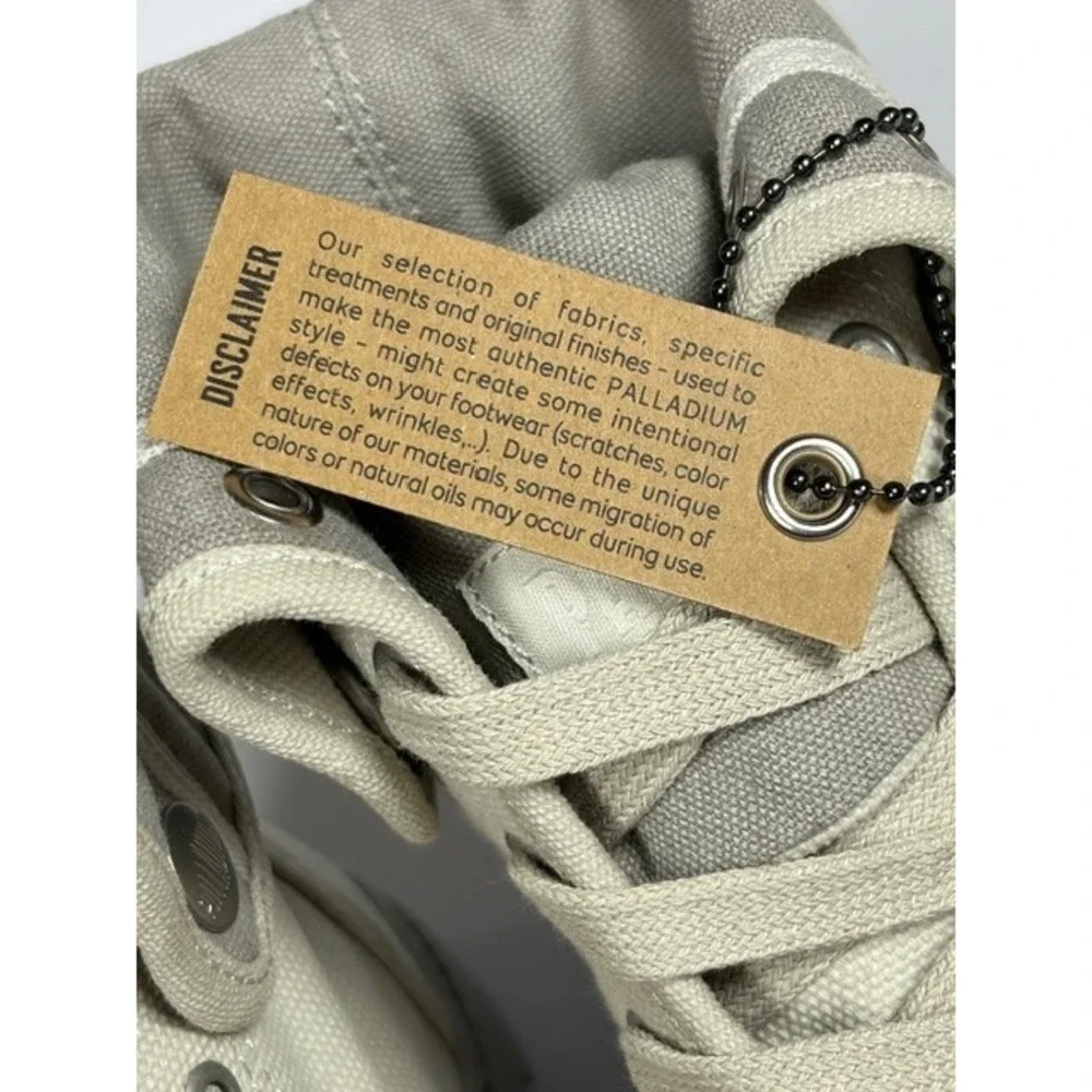 Palladium Baggy Boots Vapor Grey Canvas High Top Fold Down Men's 9 Streetwear